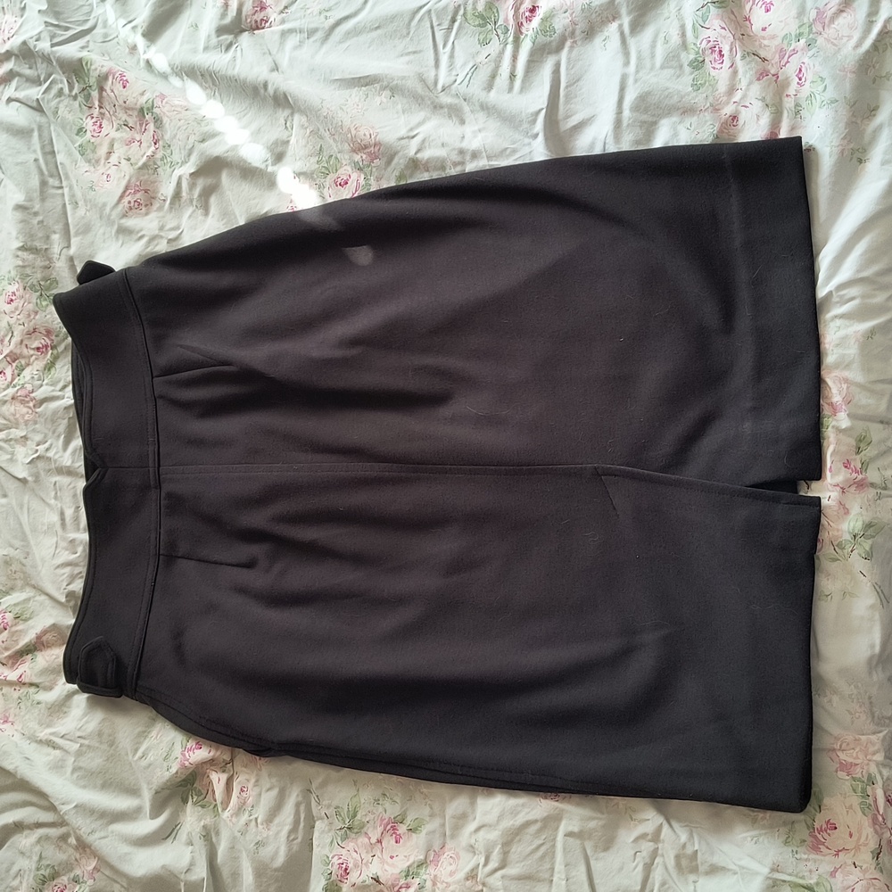 Anthropology Maeve Black Pencil Skirt Buckles - Picture 3 of 5